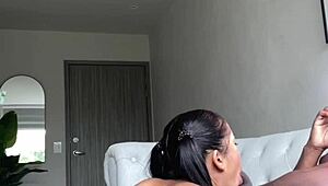 I surprise my stepbrother masturbating and decide to help him by draining his bbc