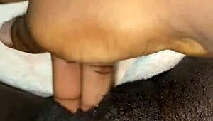 sexy diva fingers her tight pussy