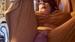 fine ass tranny uses big dildo