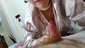 russian milf sucks cock hard