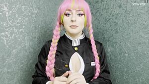 joi with kanroji mitsuri using big breasts