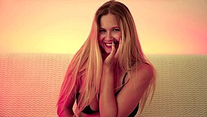 A beautiful blonde moans from big donations