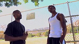 Erotic asian cheerleader motivates her black friends with a threesome with lots of hair pulling