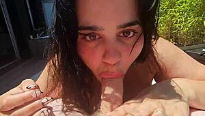 Found A Latina Milf Sunbathing And Had To Cum On Her Tits