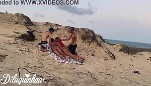 perdidos pela praia ficamos pelados e fizemos um ménage
