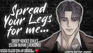 The dilf moans in babysitter asmr roleplay audio