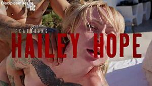 Hailey Hope Takes Three Guys And Lots Of Dick