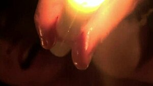 Threesome sex by candlelight with oiled latinas