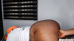 horny amateur black couple enjoys quick hot fuck