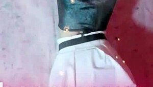 Bonneyuwu dances in her little white skirt