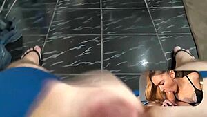 react beautiful pov blowjob with huge triple cumshot compilation in mouth