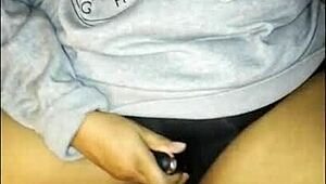 thick latina teases while playing with pussy