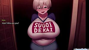 Horny girlfriend uzaki sucks cock like popsicle