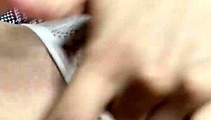 Innocent girl masturbates her pussy in miniskirt