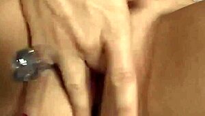 mature vicky vette in lace rubs her hairy pussy to orgasm