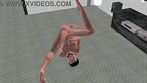 Watch this muscle stud finger his tight ass and eat his own cum