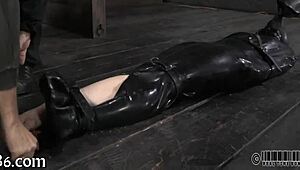 hotty receives senseless caning from her master