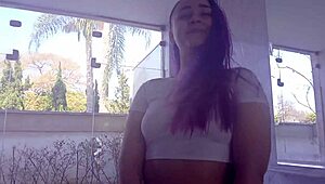 Do you want this hot Brazilian babe riding cock?