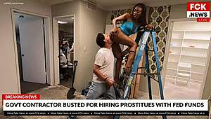 Contractor caught fucking prostitute on hidden camera
