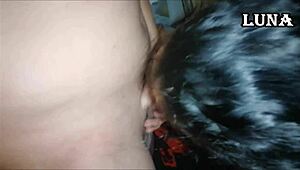 Venezuelan gives quick blowjob with cum in mouth