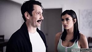 stepdad fists busty latina stepdaughter in hardcore taboo