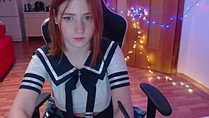 Justyourwaifu redhead on webcam