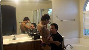 Skinny white guy enjoys eating black pussy deeply
