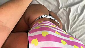 Colombian wife gives deepthroat and ass licking at home