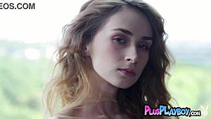 beautiful petite ukrainian milf poses with big tits