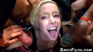 group german facialized after blowbang session