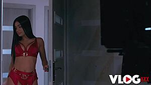 horny martina gets wild during backstage shoot