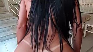 Bronzed Girlfriend Fucked Doggystyle After Night Out