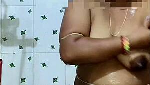indian milf stepmom bathes on hidden cam