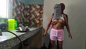 indian dessi wife fucked in kitchen by friend