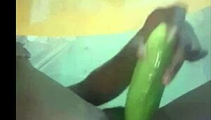 Ebony Teen Masturbates Hard