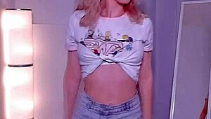 Blonde Teen Dances And Masturbates On Webcam!