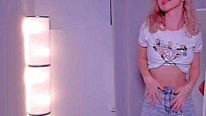 Blonde Teen Dances And Masturbates On Webcam!