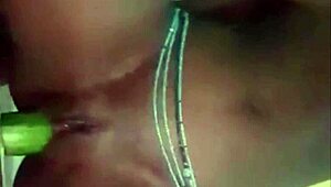 Ebony Teen Masturbates Hard