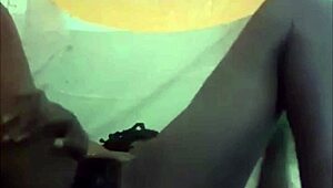 Ebony Teen Masturbates Hard