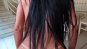Bronzed Girlfriend Fucked Doggystyle After Night Out