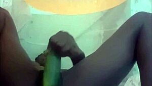 Ebony Teen Masturbates Hard