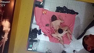 filming the mirror in the bedroom