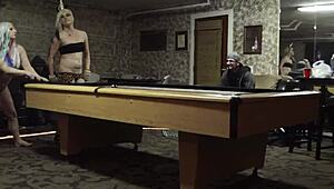 A first night pool table dance