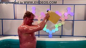 Oiled sheer toys for night play