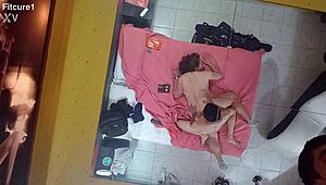 filming the mirror in the bedroom