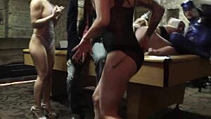 A first night pool table dance