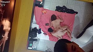 filming the mirror in the bedroom