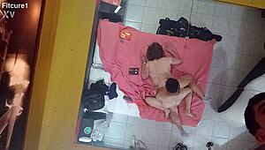 filming the mirror in the bedroom