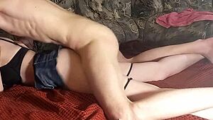 hard rough time with sexy redhead stepsis