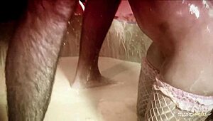 a racy photoshoot turns messy with food and blonde banging